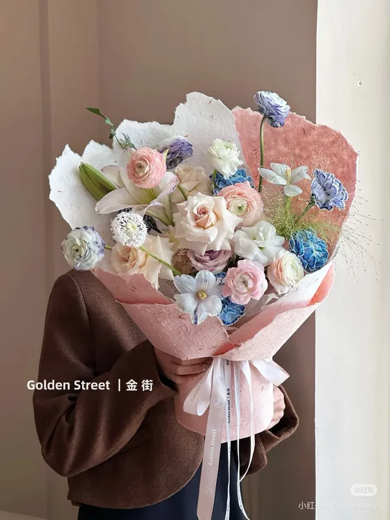 手撕花瓣纸东巴纸鲜花花束包装纸高品质手工花艺材料