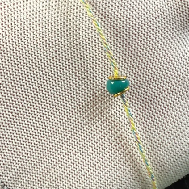 雪巴琉璃纯手工精工绿色斜切大肠星月菩提顶珠腰珠创意迷你配饰