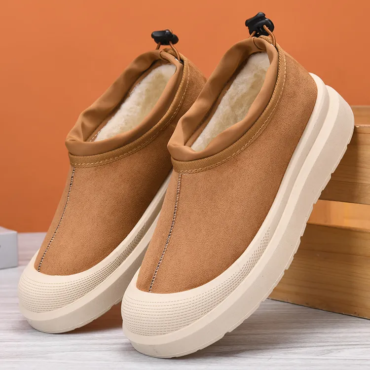 王一博同款潮流短靴冬季时尚雪地靴韩版保暖平跟短筒平底