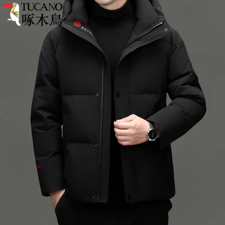 TUCANO/啄木鳥2024冬新款男羽绒服高档时尚百搭加厚连帽休闲外套