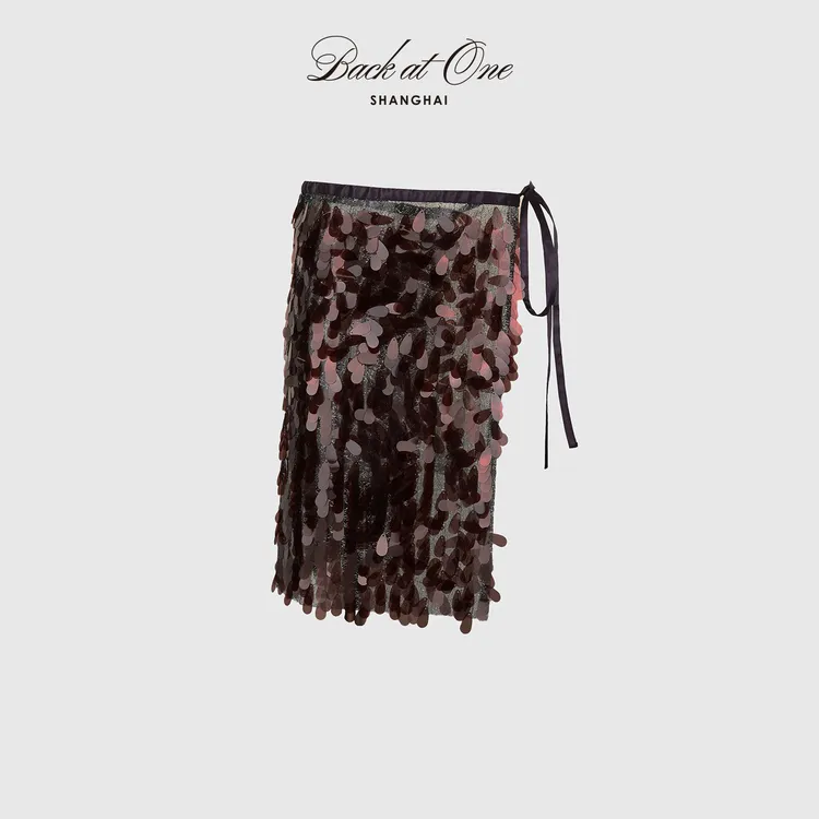 BACKATONE“星光熠熠”定制珠片美貌百搭一片式P帘裙 BGS-3CZ600E-K