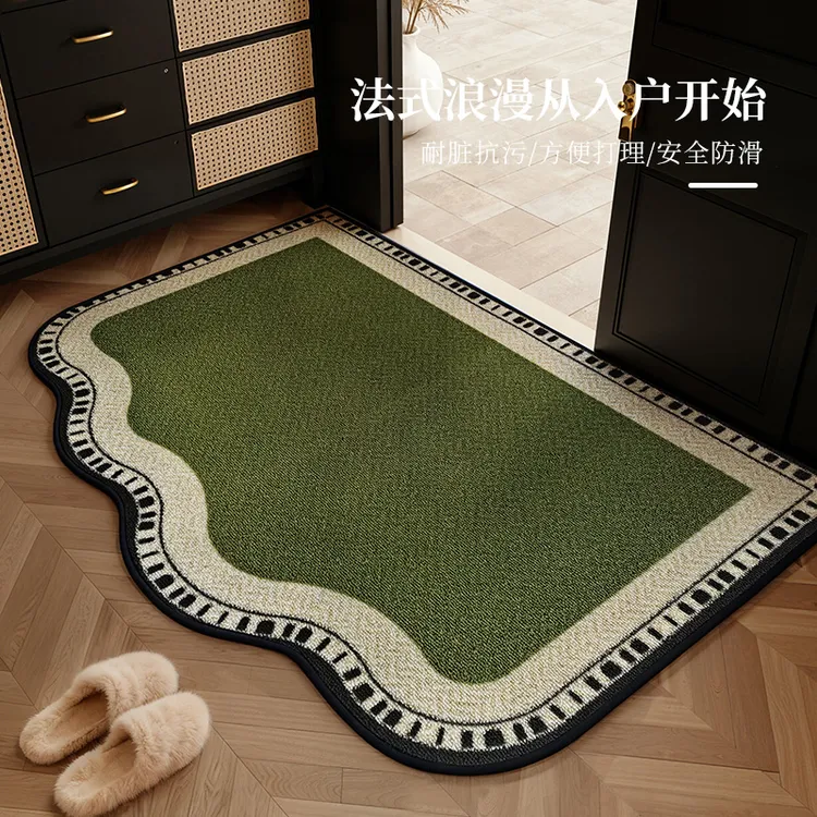 法式复古入户门地垫简约防滑新款门口玄关耐脏好打理吸水速干家用