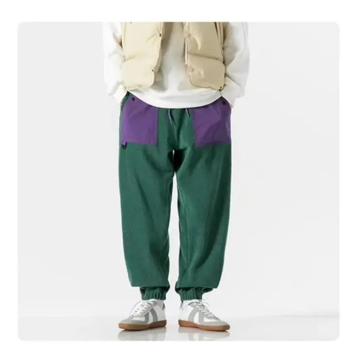 男女同款秋冬多巴胺高级撞色潮流百搭保暖卫裤LK8007