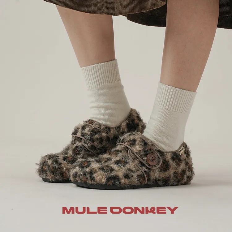 多嘴驴Donkey【勃肯拖系列】勃肯毛毛拖原创设计冬天保暖