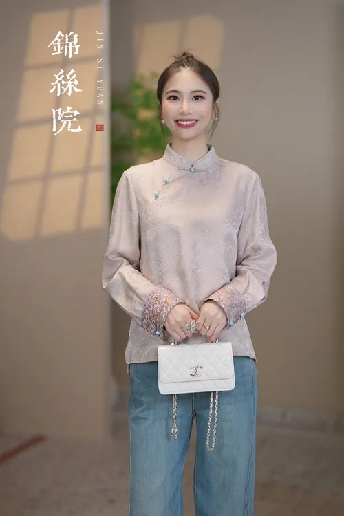 锦丝院【云端】衬衫女款百搭外穿洋气女人味高端轻奢高级感661383