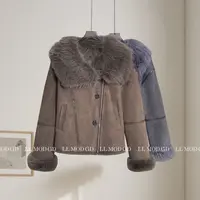 暖绒一体 宽松显瘦翻领皮毛一体高级感保暖仿皮草外套XR-263464