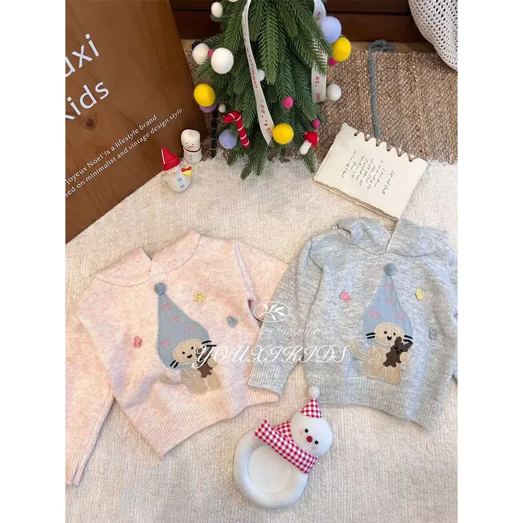 飞飞家·猫猫魔法师25新毛茸茸女童针织精灵帽可爱套头毛衣FF3084