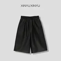 XINYU/芯与『随便搭皮裤 』100绵羊皮全植糅六分皮短裤 31522 百搭