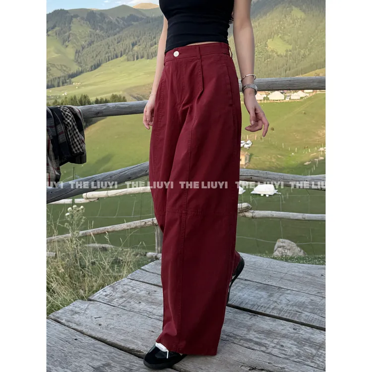 【LIUYI】新款工装风九分弯刀休闲裤57261