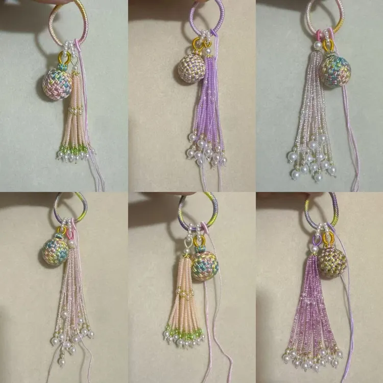 手工编织有(球)必应 转运球包挂手机挂饰品挂件手链流苏 时尚潮流