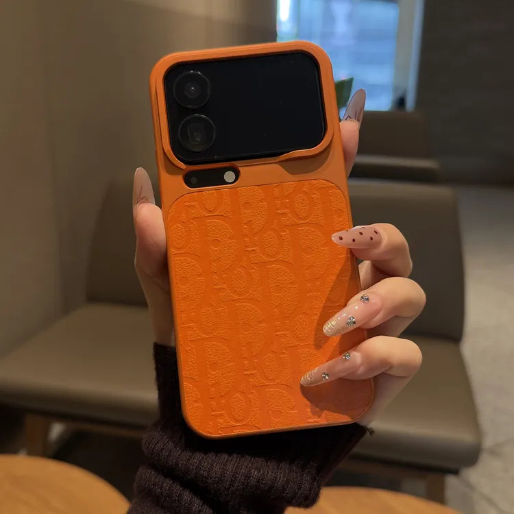 橙色D家适用小米17promax手机壳新款xiaomi17pro皮质17潮牌高级感