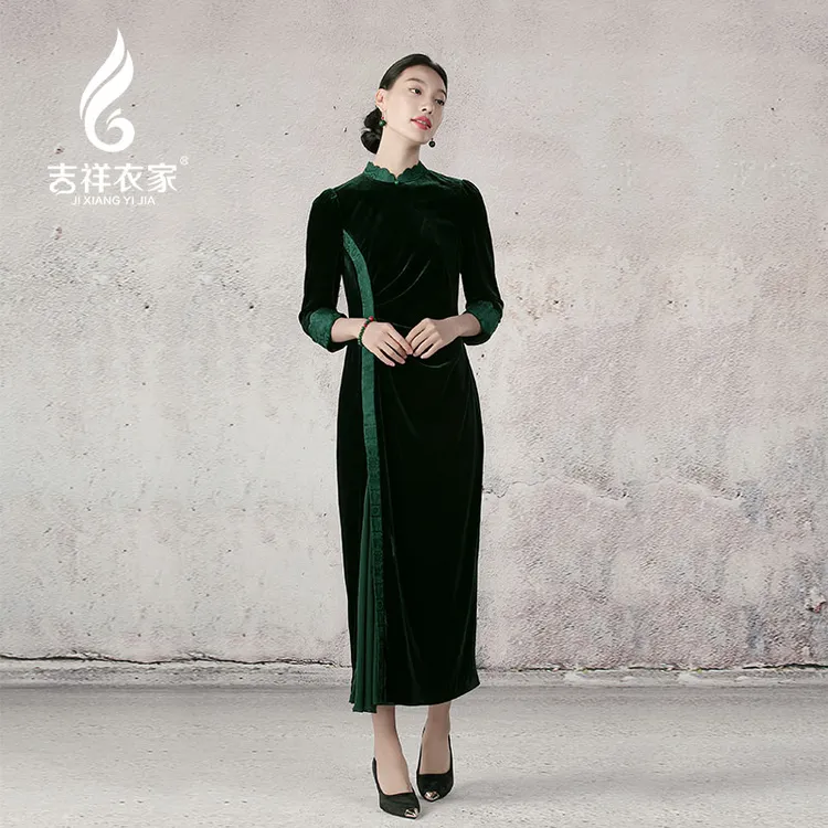 JIXIANGYIJIA/吉祥衣家春来江水绿如蓝（连衣裙）933236048