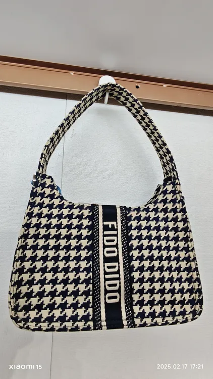 水桶织花夹层拉链袋公主风手提包休闲百搭手拿包时尚条纹肩包