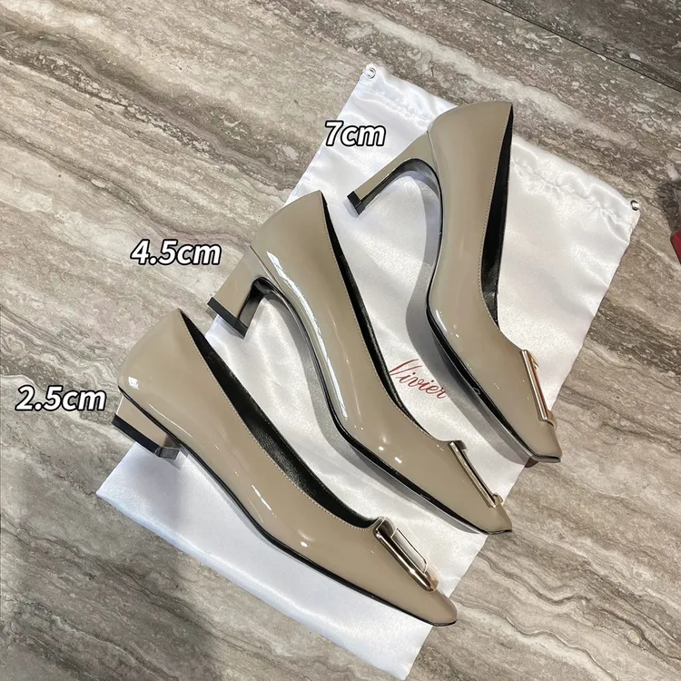 [Findme大码女鞋] 职场神器~ r方扣浅口粗高跟ol单鞋女通勤单鞋