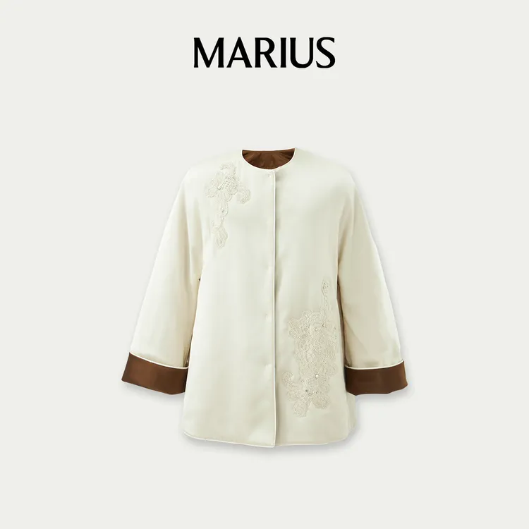 MARIUS“花间意”经典新中式重工桑蚕丝外套