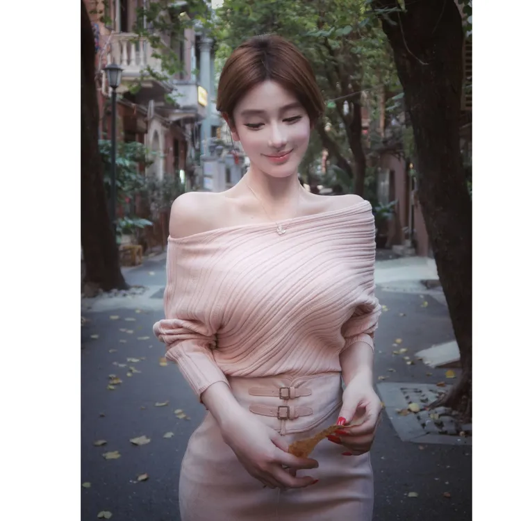 WW定制「琉璃烟染」百搭时尚显瘦高腰休闲网红小众设计上衣半裙套装