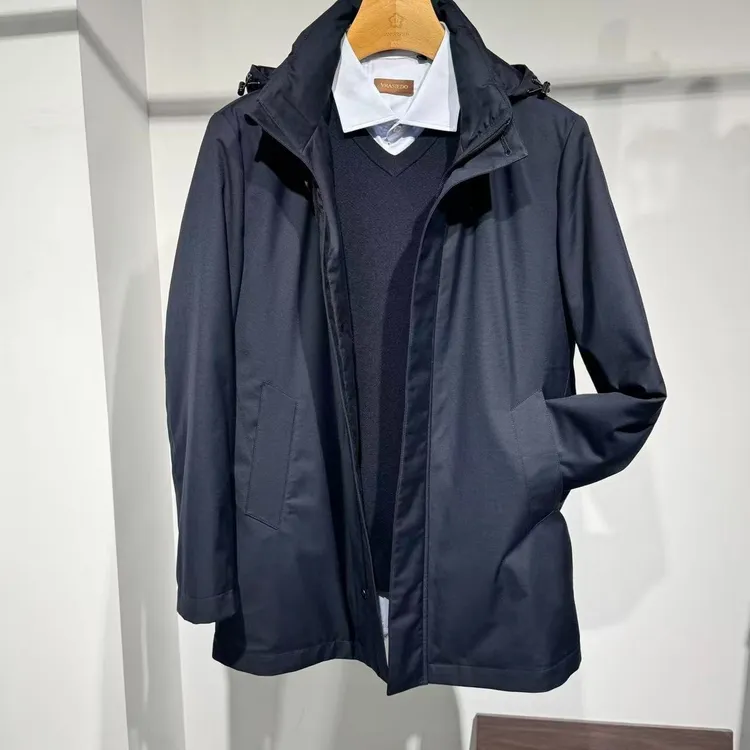 SANFOTO男士冬季 商务休闲鹅绒服  帽子可拆卸 保暖零压力5625