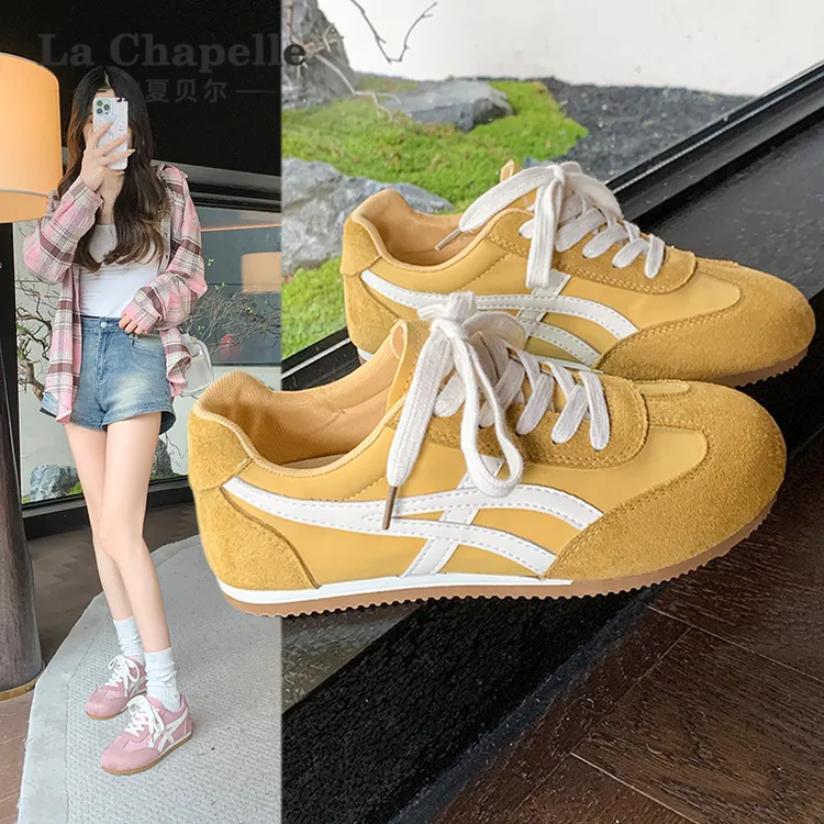 拉夏贝尔女款美式德训鞋秋冬新款增高爆款明星同款百搭运动板鞋子商品图