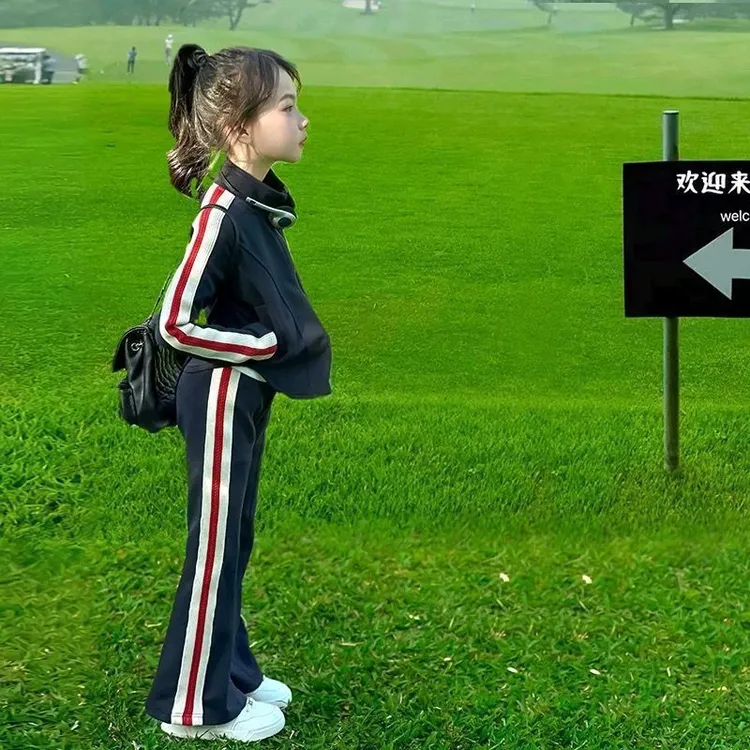 童装女童套装春秋2025新款6-12岁运动外套休闲裤子两件套潮