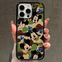 【AI键保护】豹纹米奇适用苹果16promax手机壳iphone15新款14少女