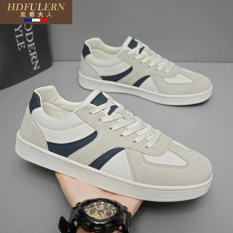 干净痞帅夏季男鞋2025新款网面透气德训小白鞋男款潮流休闲鞋百搭