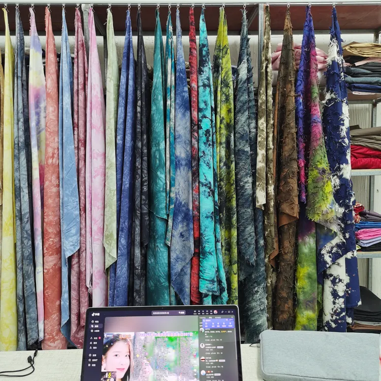 扎染布 平纹斜纹纯棉 棉麻 男女服装面料 民族风 工艺品装饰布料