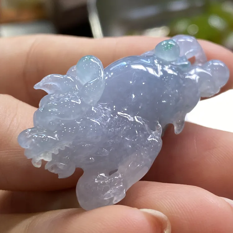 精工冰紫貔貅吊坠