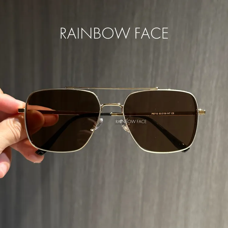 时尚高级感金属双梁太阳镜偏光防紫外线时髦街拍可配度数近视墨镜