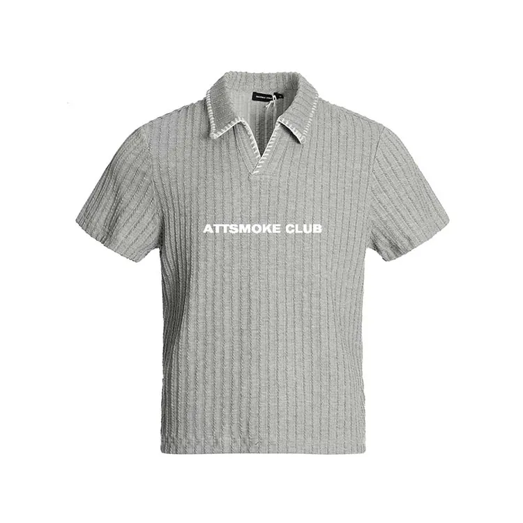 【线上商店】纯色polo短袖肌理感T恤美式Cleanfit潮牌夏季针织上衣