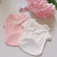 新款宠物服娃娃领花苞袖衬衣