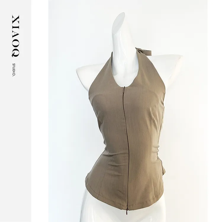 【小Q家】85455常规百搭文艺休闲拼接法式纯色套装T