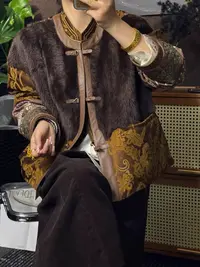 【贵气可人】羊毛羊皮90白鸭绒新中式高定保暖羽绒服251176