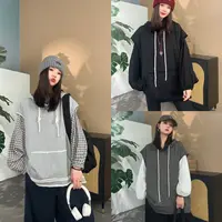 【SI MO】9002秋季休闲百搭自然裁剪卷边无袖连帽卫衣马甲