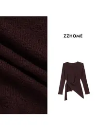 ZOZO HOME ｜织物之美柔织交叉层次石榴色精织上衣q171815p