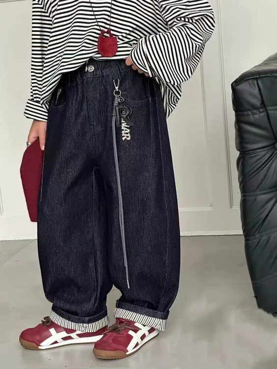 【小哥穿搭】秋季新品上新男牛仔裤欧若风复古潮孩穿中大童搭55829