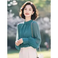 法式圆领衬衫上衣女装2025早春新款超好看洋气减龄不撞款衬衣