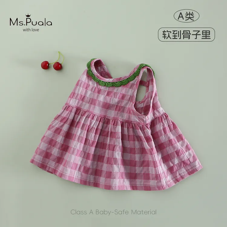 【Ms.Puala莓莓芭乐】童装婴幼儿娃娃衫夏季上衣女宝宝无袖舒适衬衫
