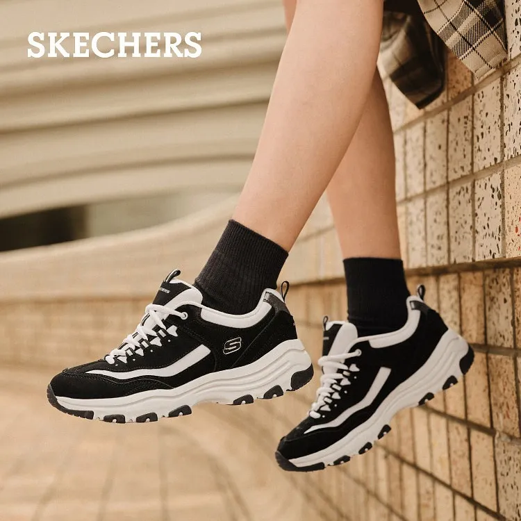 【小熊猫】斯凯奇官方正品女鞋缓震熊猫鞋厚底老爹鞋透气运动休闲鞋