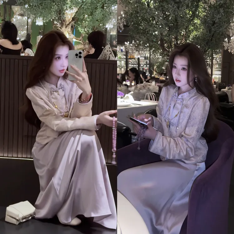 【婷婷】《水墨紫》天丝织金刺绣三件套套装 TT2SQTH2276