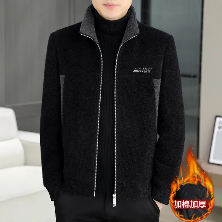 贝希缇汀BESTIDNG男士立领毛呢夹克冬季新款加棉加厚保暖短款