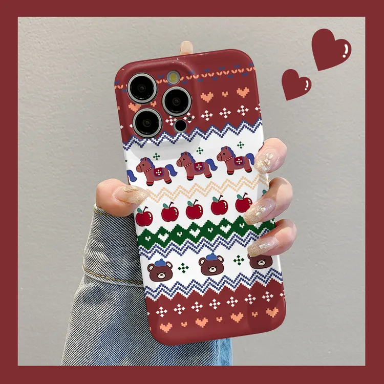 红色苹果小马适用苹果17/16菲林手机壳华为创意vivo小米15全包opp