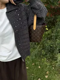 韩版翻领拉链百搭毛衣外套