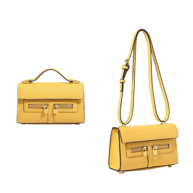 轻奢女包2025秋冬新款20寸双拉链凯莉包头层牛皮直播同价