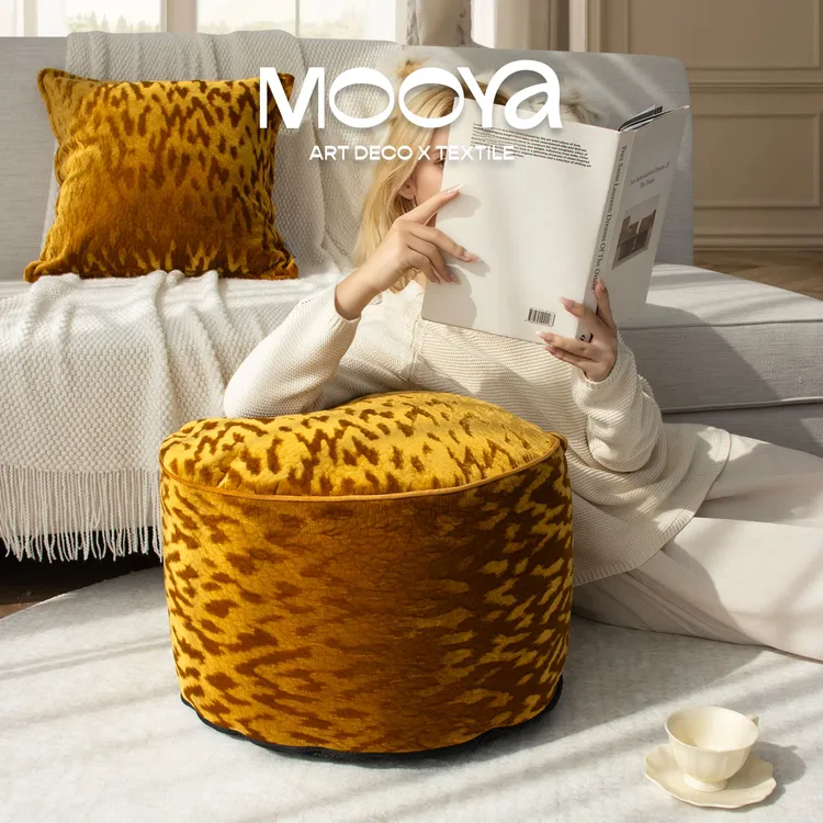 目野「鎏金左岸」法式高级坐墩复古蒲团换鞋凳子客厅家用沙发墩子