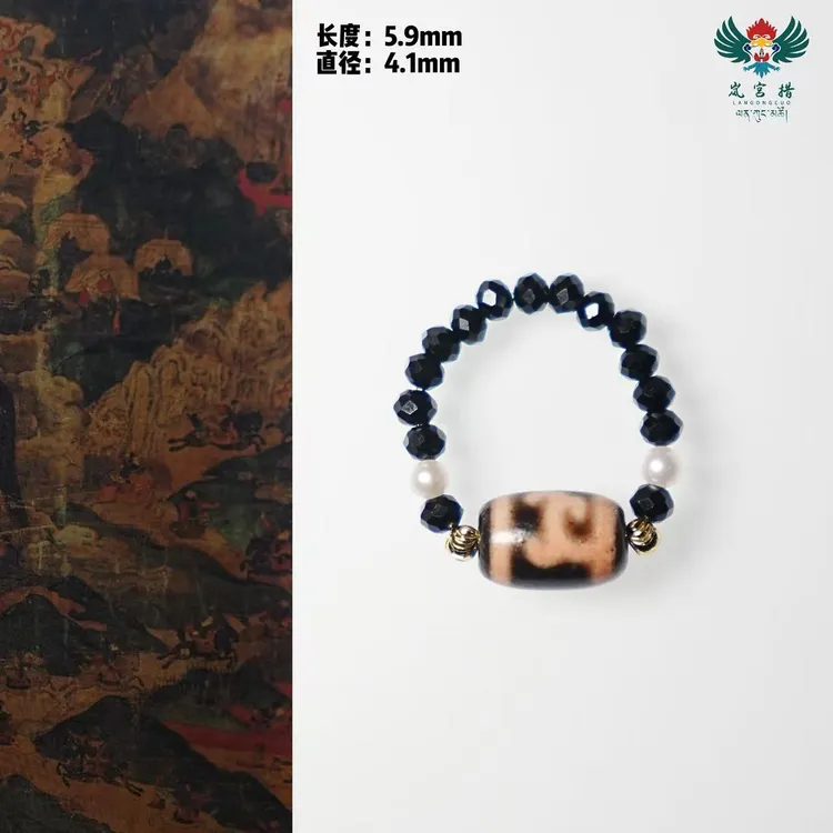 岚宫措｜度母天珠戒指 L114