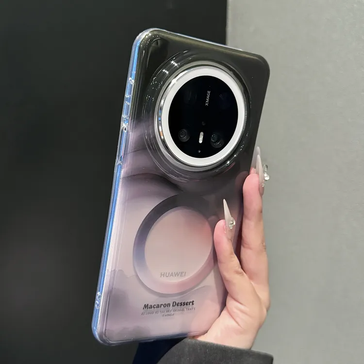 适用华为mate70pro+手机壳新款渐变晕染pura80pro磁吸mate60pro女