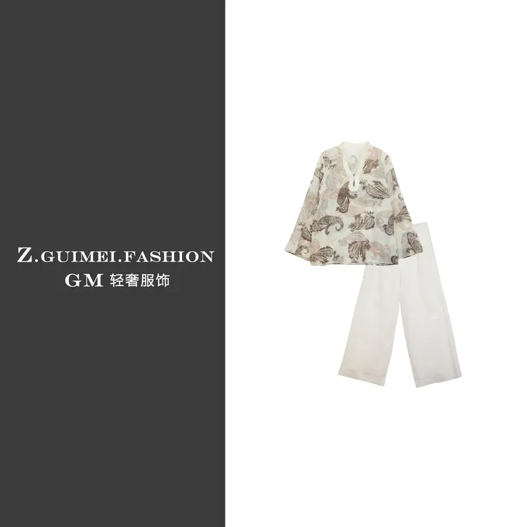 【肆姐高定】老钱无领腰果花套装XY2966