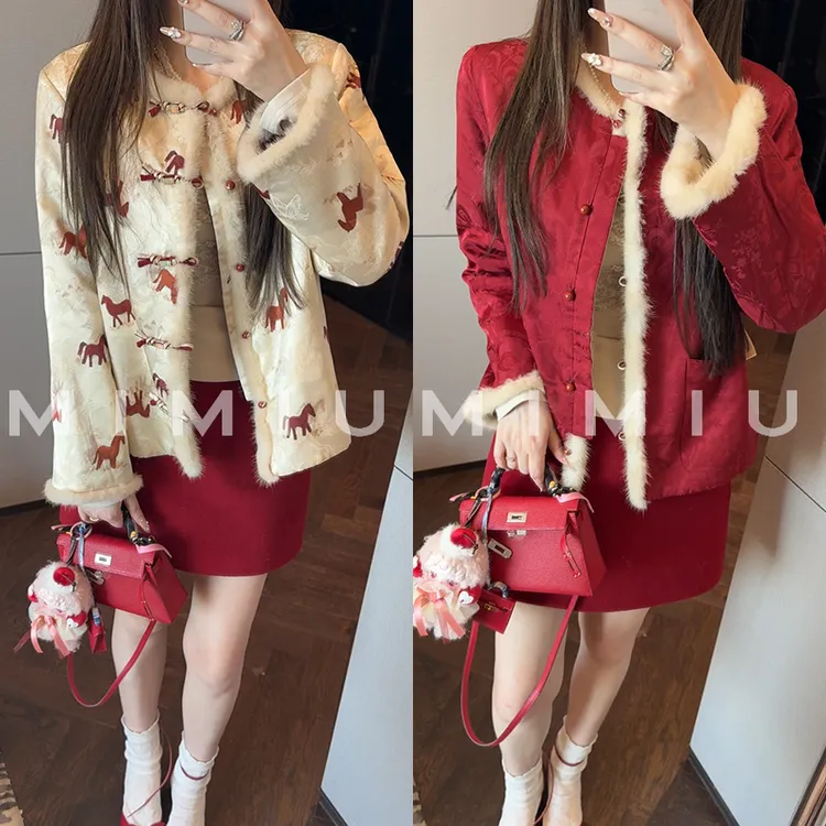 【mimius】P 马到成功可溯源三星安心鹅绒国风两面穿外套 G11257