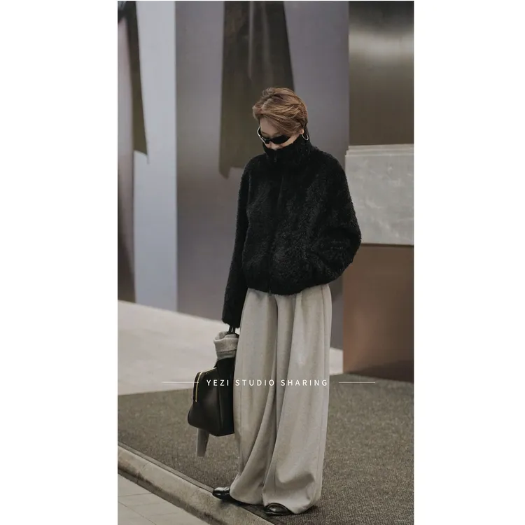 【洛莱可可】法国进口夏洛莱羊毛复古老钱风皮毛一体25430052