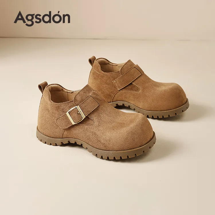 ~奥古狮登卡皮巴拉勃肯鞋女2025新款秋冬加绒内增高全包厚底棉鞋W